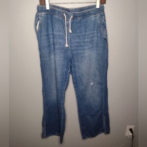 Anthropologie Pilcro And The Letterpress Getaway Pull On Jeans XL Drawstring